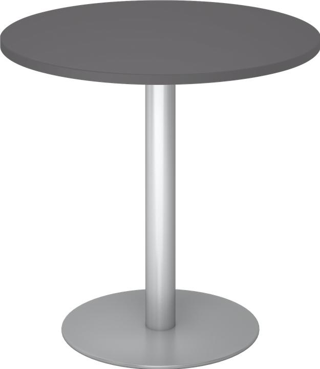 Produktbild Hammerbacher Besprechungstisch 80cm rund Graphit/Silber