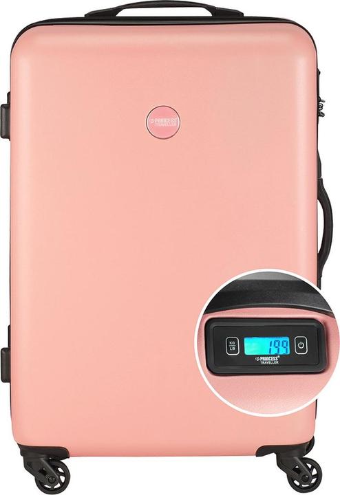 Actual product image Princess Traveler PT01 Scale - Travel suitcase with integrated Libra - Pony Pink - M - 66cm (35 l)