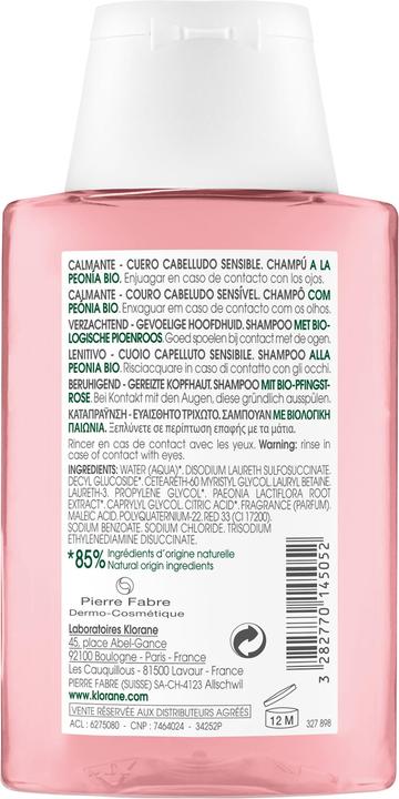 Produktbild Klorane Beruhigendes Shampoo mit BIO-Pfingstrose (100 ml, Flüssiges Shampoo)