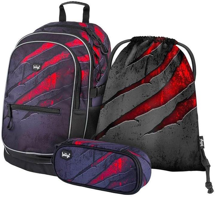 Actual product image Baagl School Backpack Set 3 Piece Volcano 3 (25 l)