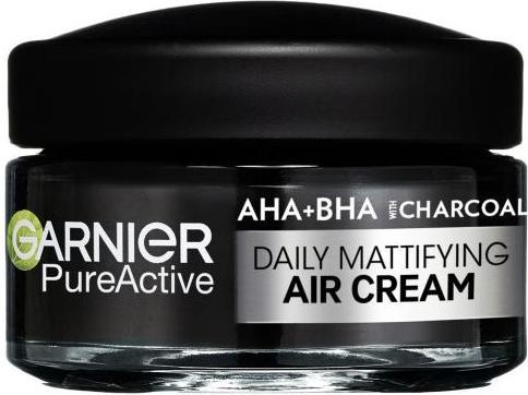 Actual product image Garnier Pure Active AHA + BHA Charcoal Daily Mattifying Air Cream (50 ml, Day cream)