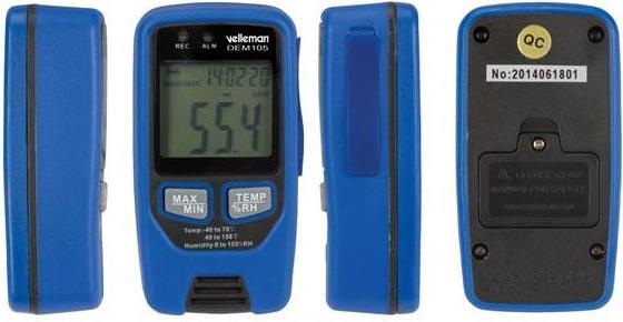 Produktbild Velleman Datenlogger Für Temperatur Und Feuchtigkeit Mit Usb-Schnittstelle (Thermometer)