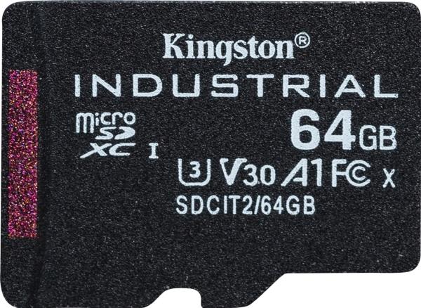 Produktbild Kingston microSDXC Industrial (64 GB, microSDXC, U3, UHS-I)