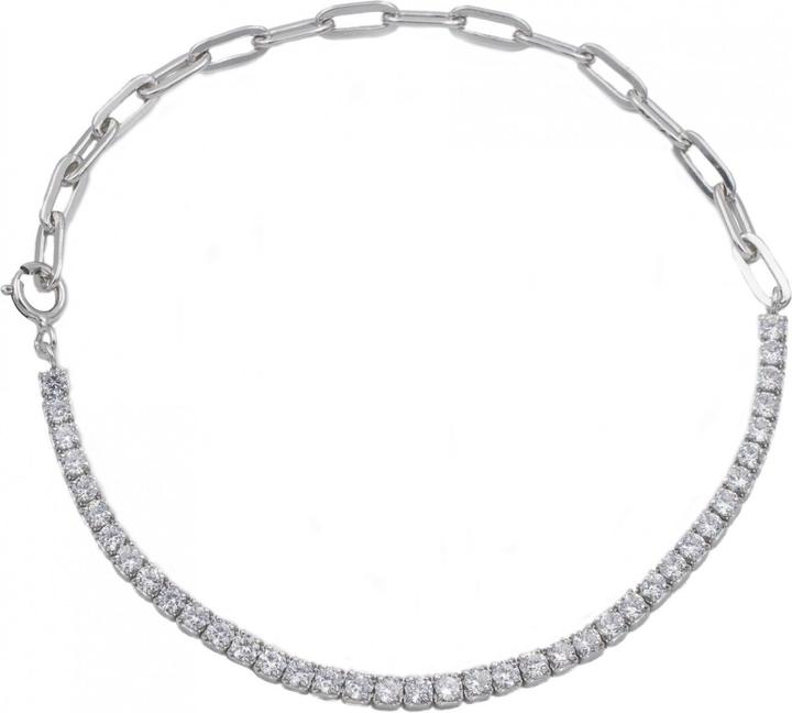 Passion Silbernes Rhodie-Armband – Zirkonia – 19 cm (19 cm)