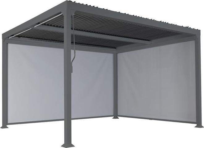 Immagine prodotto Mendler Parete laterale per pergola HWC-L41, tessuto/tessuto 3x3m, antracite (206 cm, 283 cm)