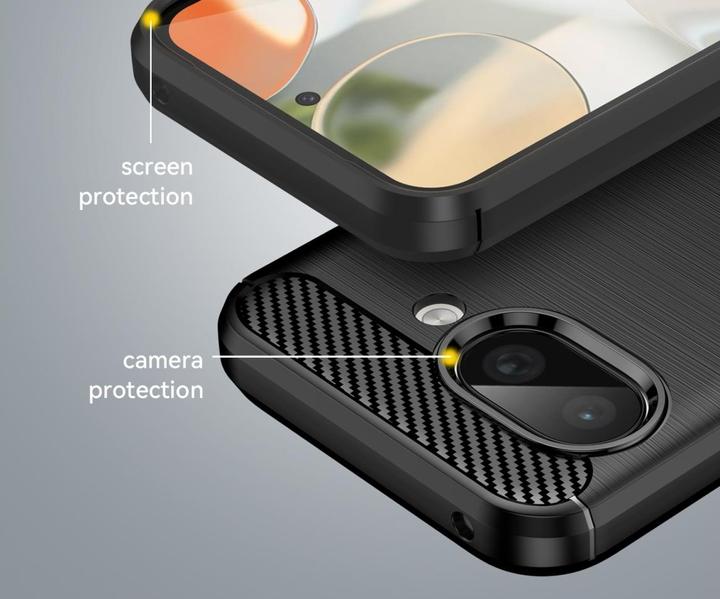 Actual product image Screenguard Carbon Brushed Soft TPU Hülle (Google Pixel 9a)