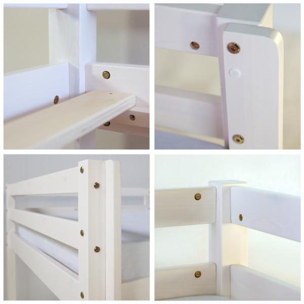 Image du produit Homestyle4u Lit mezzanine avec toboggan et rideau (90 x 200 cm)