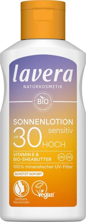 Lavera Sonnenlotion sensitiv LSF30 Flasche 100 ml (Sun lotion, SPF 30, 100 ml)