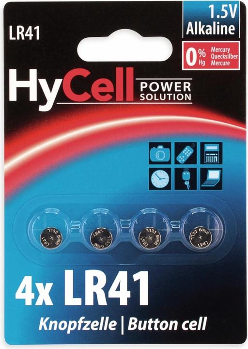 HyCell Alcaline LR41 (4 pcs, LR41, 30 mAh)