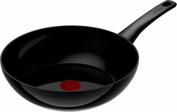 Actual product image Tefal Wok pan Frying pan Renew Black On 28cm (28 cm, Wok, Aluminium, Ceramic)