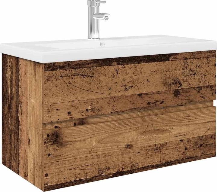 Image du produit VidaXL Meuble sous-vasque avec vasque encastrée et robinet Salle de bains Lavabo