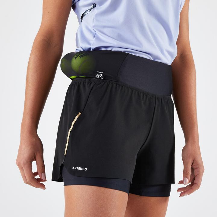 Artengo Damen Tennis Shorts - TSH Light Hip Ball schwarz