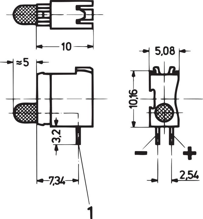 Immagine prodotto Schroff LED singolo, design corto, x 3,2 mm - DIODO LUCE 3,2 RT 2MA 1.EB.