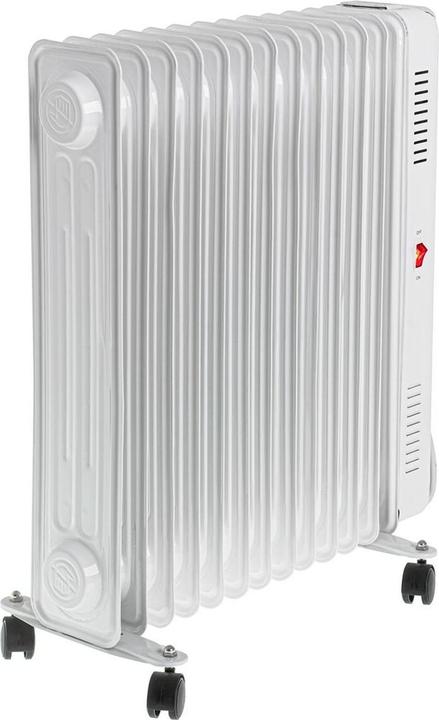 Adler AD 7826 Radiateur LED à bain d'huile avec commande à distance 13 ailettes, blanc (2500 W)