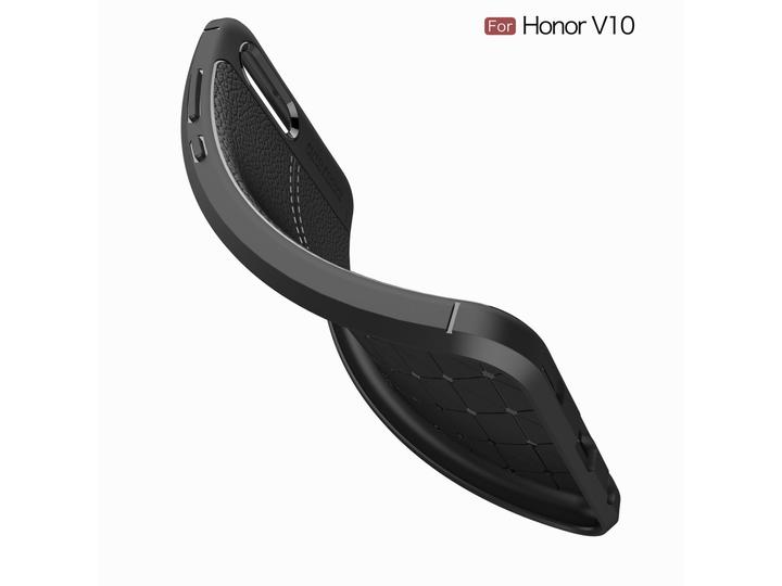 Actual product image Screenguard Honor View 10 Case Leather Design TPU Cover (Honor View 10)