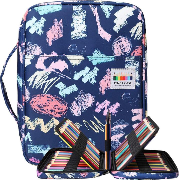 Produktbild Only-Bags.Store Federmäppchen mit 220 Fächern, tragbarer Buntstift-Organisator, wasserdichtes Stiftemäppchen für