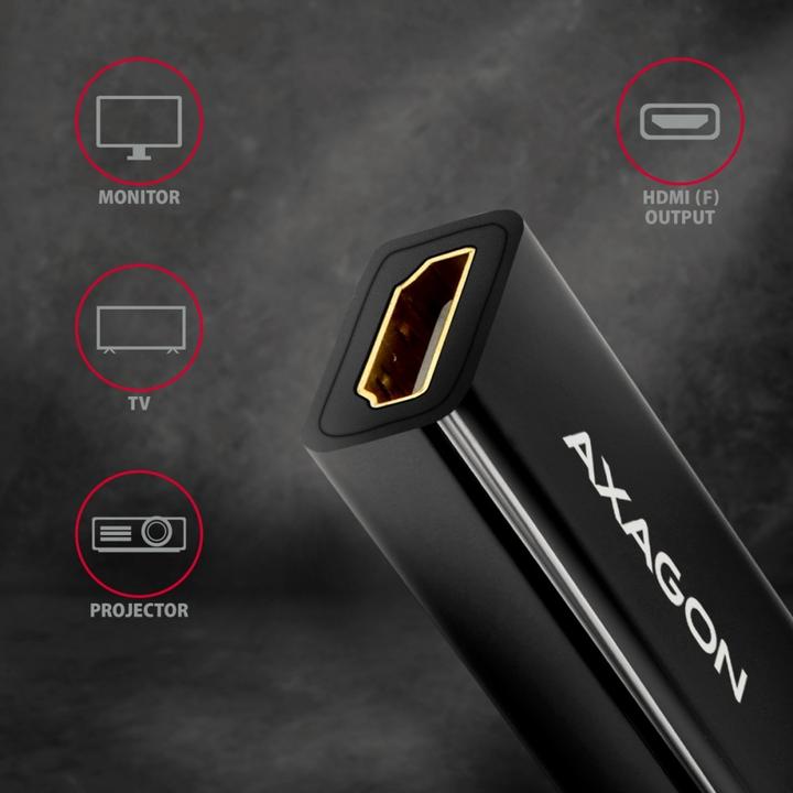 Actual product image Axagon RVD-HI14N DisplayPort > HDMI 1.4 adapter 4K/30Hz (HDMI, 15 cm)