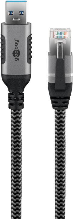 Image du produit Goobay Câble Ethernet USB-A vers RJ45, 3 m (F/UTP, CAT6, 3 m)