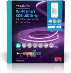 Immagine prodotto Nedis Striscia LED SmartLife Wi-Fi, 2 m - Bianco (Bianco, 200 cm, Interno)