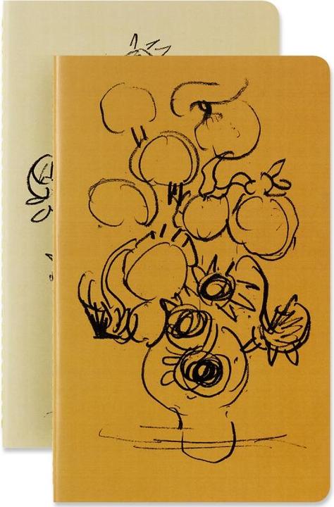 Image du produit Moleskine Cahier - Van Gogh, Large/A5, Lot de 2, réglés, couverture cartonnée (A5, À rayures, Couverture souple)