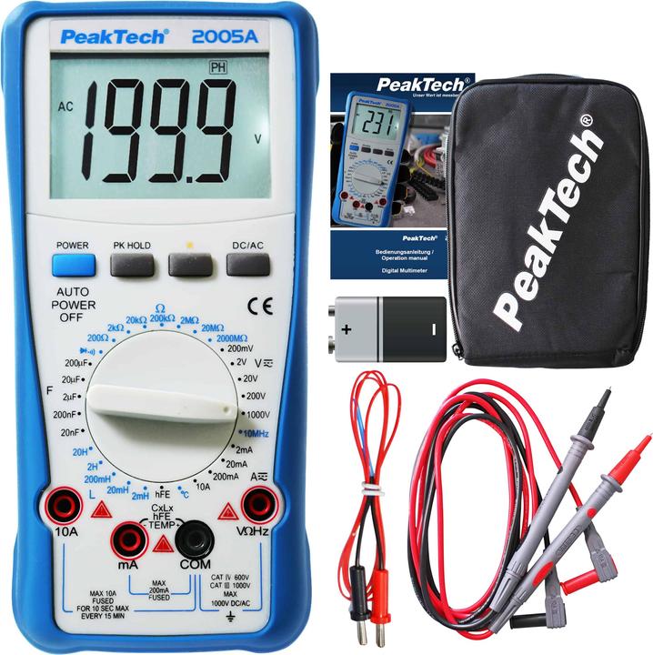 Produktbild Peaktech P 2005 A Digitalmultimeter (CAT III 1000V, CAT IV 600V)