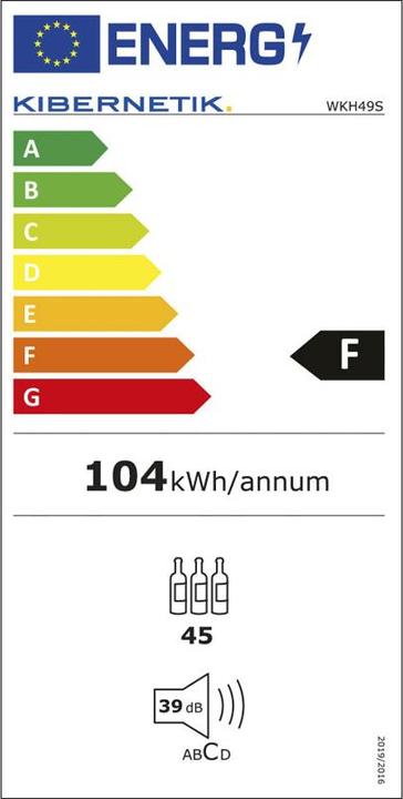 Label énergétique Kibernetik Weinkühlschrank WKH49S