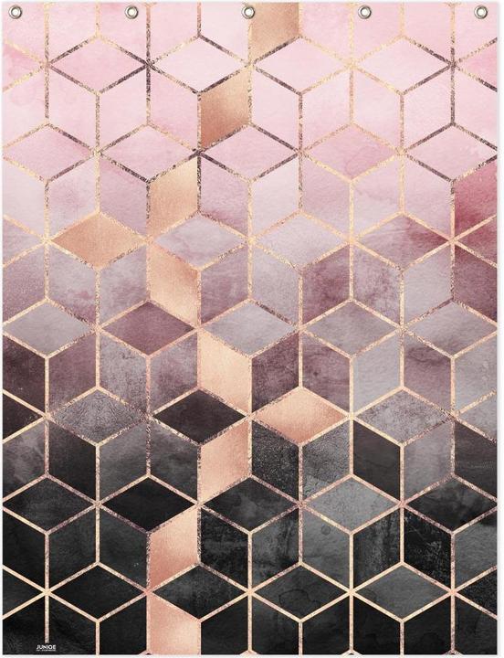 Produktbild Juniqe Pink Grey Gradient Cubes - Abstrakt & Geometrisch (150 x 200 cm)