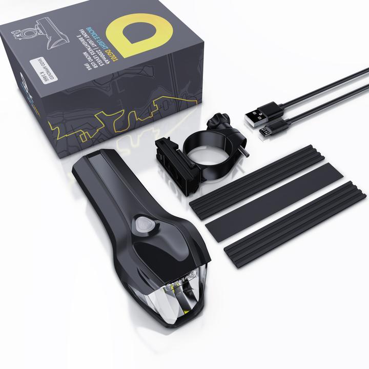 Immagine prodotto Aplic Luce LED per bicicletta, luce anteriore, luce anteriore per bicicletta ricaricabile con 50 LUX (300 lm)