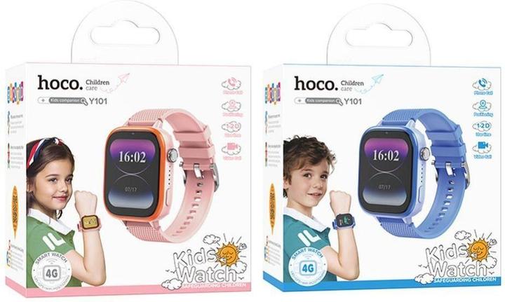 Productafbeelding Hoco Headphone with microphone smartwatch for kids with call function 4G Y101 pink (4G)