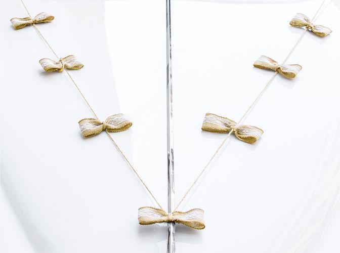 Image du produit Partydeco Accessoire de fête Set de décoration de voiture 5 pièces, brun/blanc