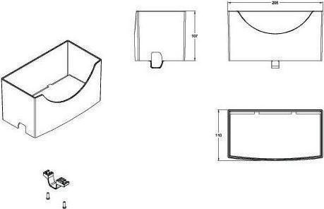 Produktbild Villeroy & Boch V&B Ablage ViCare Design weiss 205x107x110mm