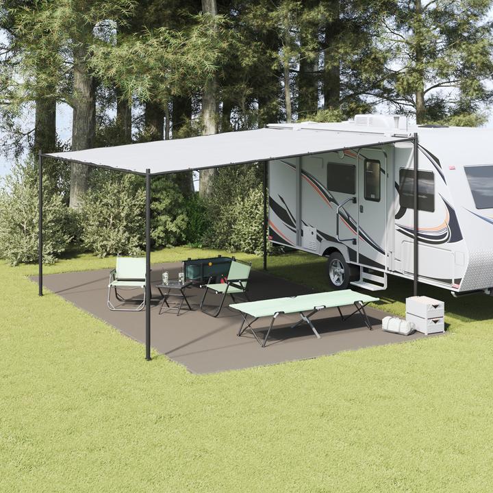 Produktbild VidaXL Zeltplane Hellgrau Polyester 400 x 700 cm Langlebig Zeltplane