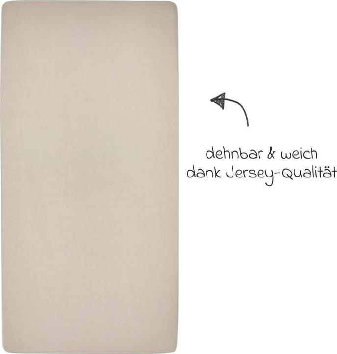 Actual product image Meyco jersey fitted sheet 40x80/90 sand (90 cm)