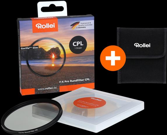 Actual product image Rollei F:X Pro Round Filter CPL 55 mm (55 mm, Polarizing filter, 62 mm)