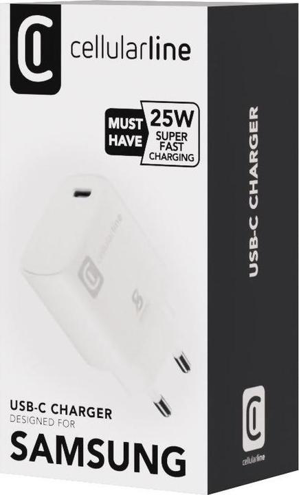 Produktbild Cellularline Reiselader 25W USB Type-C ACHSMUSBCPD25WSMLW Micropack für Samsung (25 W)