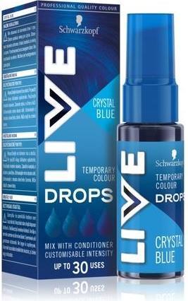 Immagine prodotto Schwarzkopf LIVE Drops - Gocce di lavaggio per capelli - Blu cristallo, 30 ml (Blu cristallo)