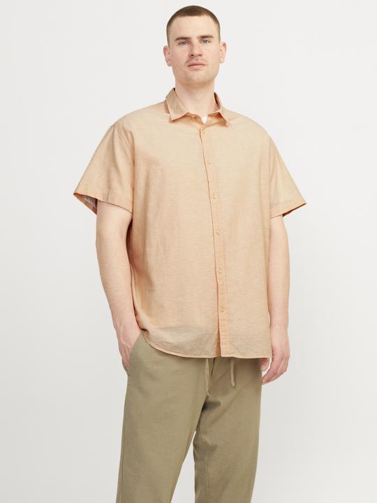 Actual product image Jack & Jones Jjelinen Blend Shirt Ss Sn Pls (4XL)