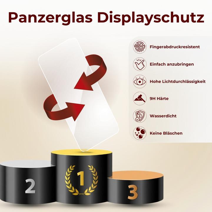 Produktbild Protectorking 1x echtes Tempered 9H Panzerhartglas 3D KLAR (1 Stück, Apple iPhone 15)