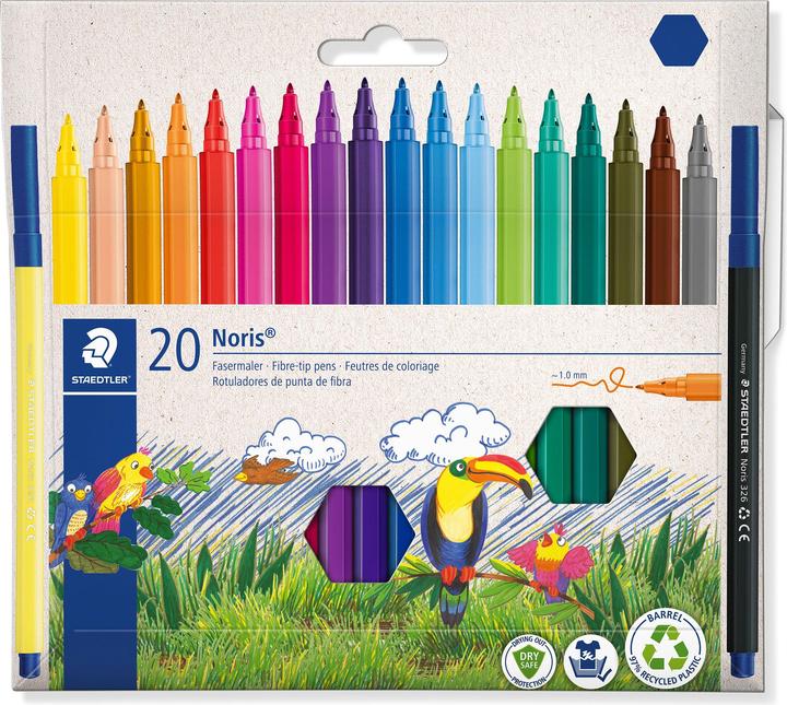 Staedtler Noris 326 fibre-tip pens (Mixed colours, 20 x)