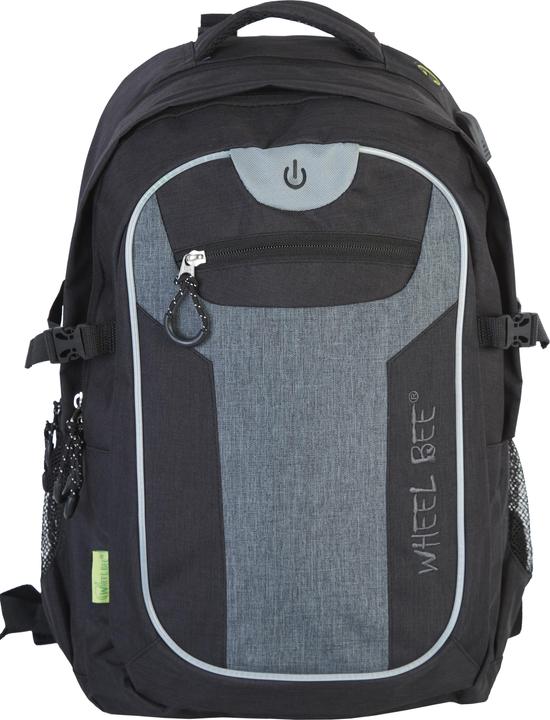 Actual product image Wheel Bee Backpack Rev. Black Revolution Black / Grey, 46x32x 20 cm, LED, Batt. 2xCR2032 incl. (30 l)