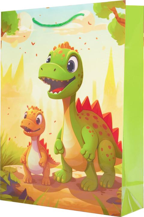 Actual product image Idena Gift bag children motif dino multicoloured 25x9x34cm (Gift bag)