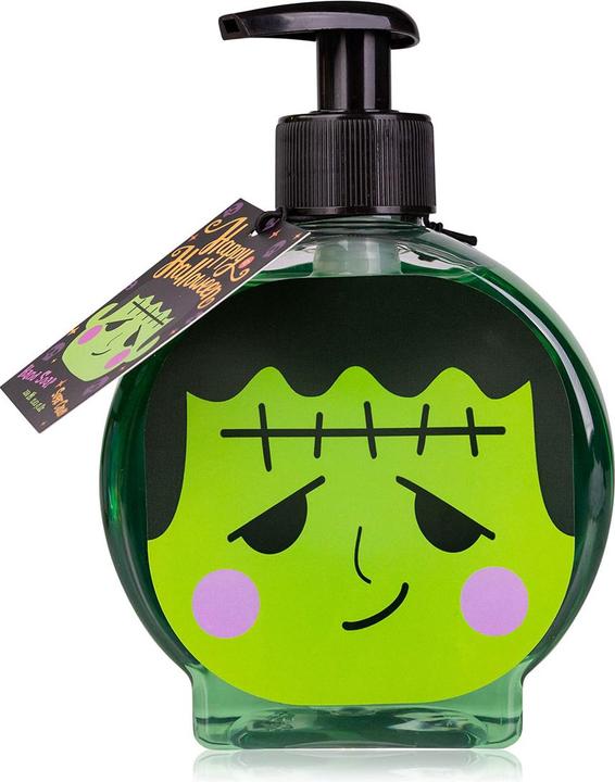 Accentra Handseife HAPPY HALLOWEEN in Pumpspender, Motiv: Monster, 350ml, Duft: Sugar Candy, Farbe: grün/schw (Flüssigseife, 350 ml)