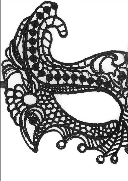 Actual product image Ouch! Empress Black Lace Mask
