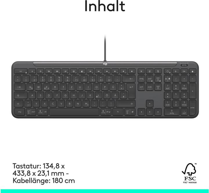 Actual product image Logitech K620 for Business (CH, Cable)