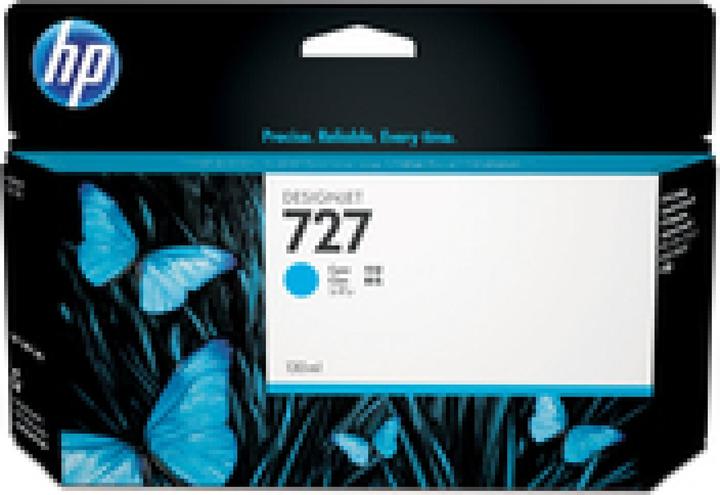 Produktbild HP 727 Cyan DesignJet ink cartridge, 130 ml, standard yield, ink-off base