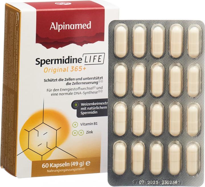 Actual product image Alpinamed Spermidinelife Original Caps 60 Capsules (60 Piece, Capsules, 80 g)