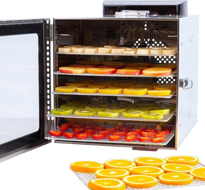 Produktbild Vita5 Nobel S Voedseldroger Droogoven - RVS 24-Uurs Timer - 30-90C 400 Watt Led-bedieningspaneel Dehydrato