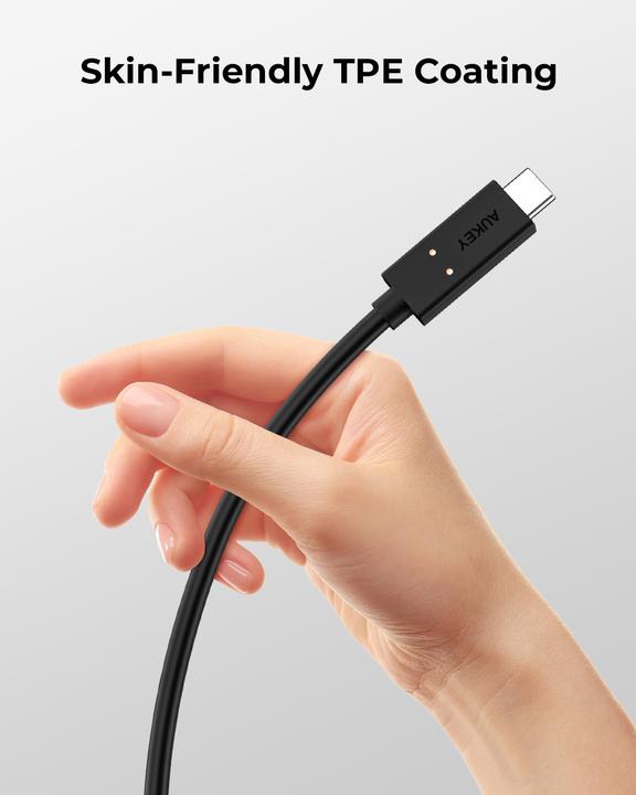 Actual product image Aukey USB C — USB C (0.80 m, USB 4.0, 240 W)