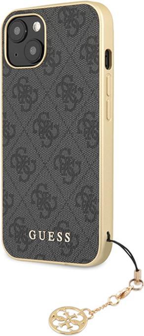 Actual product image Guess GUHCP14SGF4GGR iPhone 14 6.1" szary/grey hardcase 4G Charms Collection (Apple iPhone 14)