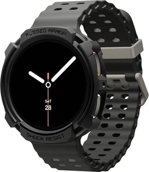 Produktbild Spigen Rugged Armor Case für Samsung Galaxy Watch 8 40 mm – Mattschwarz